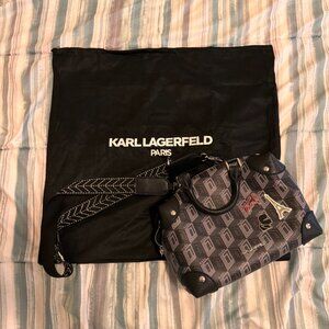 Karl Lagerfeld Paris Small Monogram Valette Crossbody